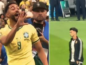 赛后冲着盐贝健人伸出五指，库尼亚：我们可是赢了5次世界杯