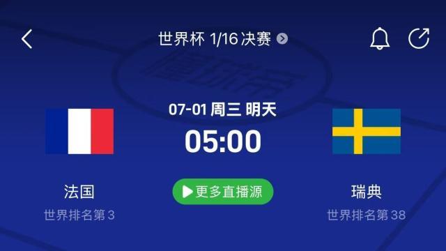 法国vs瑞典赛事前瞻：法国状态拉满；瑞典无还手之力