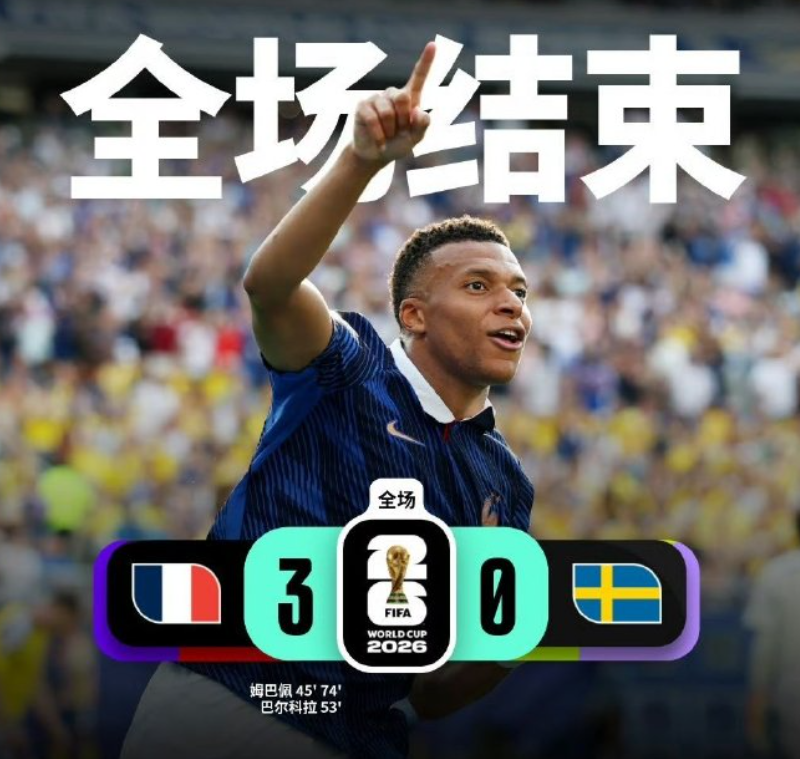 姆巴佩梅开二度！18场18球，直追梅西！