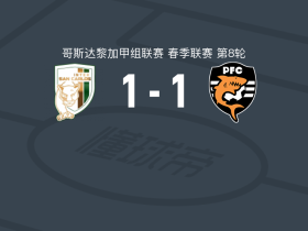 圣卡洛斯国际1-1普塔雷纳斯，Dariel Castrillo破僵，胡安-佩雷斯扳平