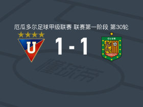基多大学1-1昆卡体育，戴维尔森破僵，格瓦拉救主