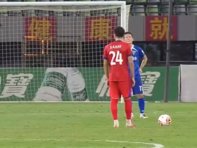 半场战报：梅州客家1-0南京城市，特里布莱破门