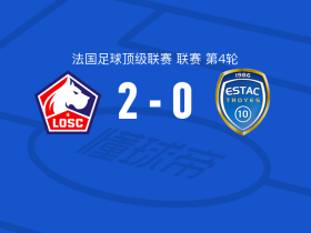 里尔2-0特鲁瓦，蒂亚戈-桑托斯建功，埃唐-姆巴佩锦上添花