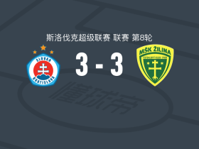 布拉迪斯拉发3-3日利纳，罗吉尼奇破僵，穆斯塔菲克救主