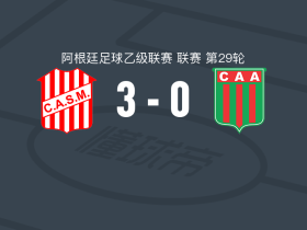 图库曼圣马丁3-0大胜阿根廷农业，alan cisnero、布鲁诺-卡夫雷拉破门