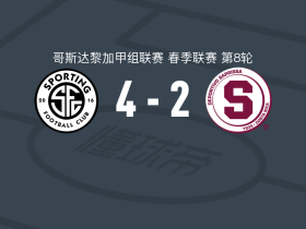 圣何塞体育4-2萨普里萨，雷瓦双响，乔治点射