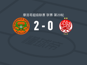 贝尔卡尼2-0卡萨布兰卡维达德，Oussama Lamlioui包办2球