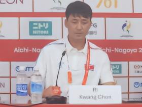 朝鲜U23主帅：中国亚运队实力强劲，我们会做充分的准备