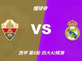 四大AI预测埃尔切vs皇马：豆包猜2比4，Kimi猜1比4