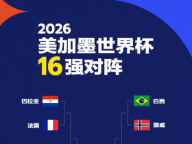 世界杯1/8决赛：葡萄牙vs西班牙，巴西vs挪威，阿根廷vs埃及