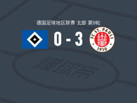 圣保利B队3-0大胜汉堡业余队，Jack Lars Wardius破门，哈龙-萨巴赫建功