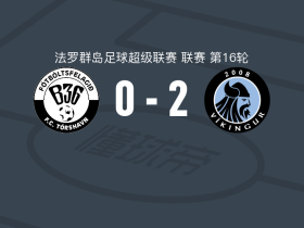 戈塔维京人2-0B36托尔斯港，阿龙-本亚明森建功，亚库普-约翰森锁定胜局