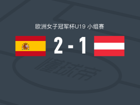西班牙女足U19 2-1奥地利女足U19，古图瓦伊破门，阿尔芭-塞拉托点射