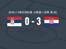 克罗地亚U19 3-0大胜塞尔维亚U19，乔维奇点射破门，戈代奇建功