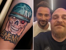 意媒：那不勒斯体育总监曼纳在大腿上纹骷髅，致敬说唱歌手