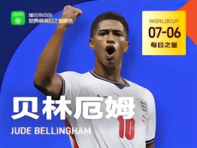 懂球帝7月6日世界杯之星：贝林厄姆