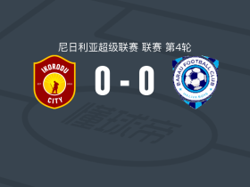 伊科罗杜城0-0巴拉乌，双方互交白卷