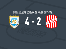 拉斐拉竞技4-2逆转图库曼圣马丁，阿尔韦尔滕戈双响，亚历克西斯-罗德里格斯建功