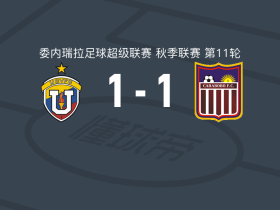 委内瑞拉中央大学1-1卡拉沃沃，布赖恩-卡斯蒂略破僵，胡安-萨帕塔扳平