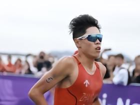 中国代表队首枚奖牌，张玺瑞在亚运会男子铁三项目中夺得银牌