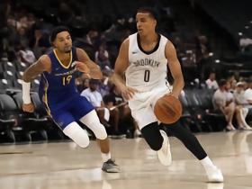 篮网100-79大胜勇士蓝队，埃戈尔-德明23+8+5，内姆哈德14分