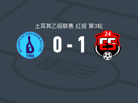 24埃尔津詹体育1-0屈塔希亚体育，Bekir Can Kara一锤定音