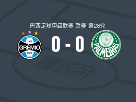 格雷米奥0-0帕尔梅拉斯，场面火爆，帕尔梅拉斯5人染黄
