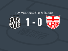 庞特普雷塔1-0巴西雷加塔斯，布兰当一击制胜