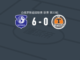 维捷布斯克6-0狂胜兹霍迪诺，Evgeniy Novykh梅开二度，阿努夫里耶夫点射破门