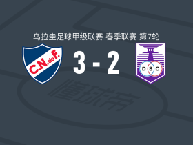 乌拉圭民族3-2逆转防卫者体育，马克西-戈麦斯两球，卡尔沃建功