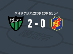 圣胡安圣马丁2-0克莱吉亚莱斯康科迪亚，莱昂内尔-阿尔瓦雷斯破门，富内斯锁定胜局