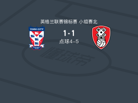 点球大战罗瑟汉姆6-5约克城，马尔科姆失点