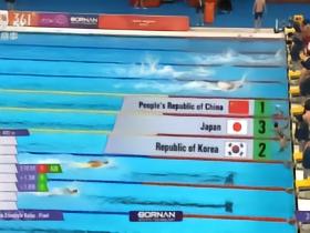 中国夺得男子4x100米自由泳接力冠军 ​​​，张展硕加冕6冠王