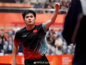 林诗栋3-1战胜户上隼辅，国乒男团2-1领先日本