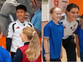 利物浦官方：远藤航和莱昂尼到小学与学生互动，参加体育活动
