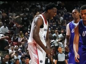 NBA夏联奇才92-88爵士，状元迪班萨27+7，榜眼彼得森24分8失误9犯规