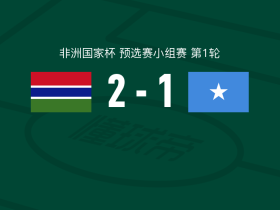 冈比亚2-1索马里，巴达莫西破门，科利点射