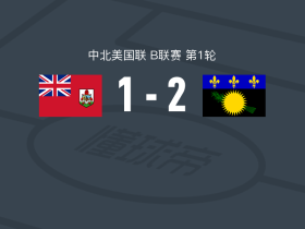 瓜德罗普2-1逆转百慕大群岛，Djamalee Boisne破门，Allan Vulgaire建功