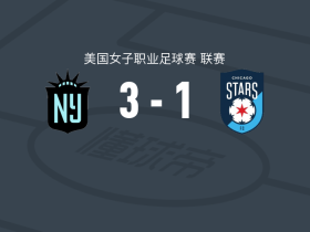 新泽西哥谭女足3-1芝加哥之星女足取美女职3连胜，杰丁-肖两球，克尔传射