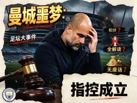 115项指控：曼城可能面临扣分、剥夺冠军甚至降级的严惩