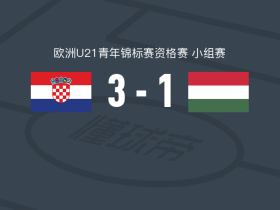克罗地亚U21 3-1匈牙利U21，阿德里亚诺-贾古西奇帽子戏法