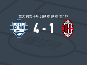科莫1907女足4-1大胜AC米兰女足，埃米莉-哈维梅开二度，武拉尔特1射1传