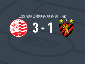 累西腓航海3-1累西腓体育，古斯塔沃-恩里克破门，琼-卡洛斯1射1传