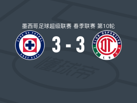 蓝十字3-3托卢卡体育，尼古拉斯-伊巴涅斯首开记录，费尔南德斯扳平比分