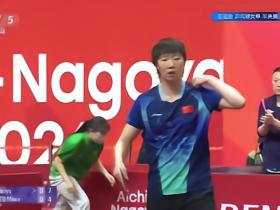 王曼昱4-1张本美和，率先晋级亚运会乒乓球女单决赛