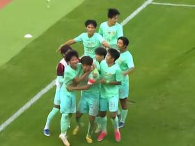 U16国少1-0十人越南U16，冀政浩头球制胜，陈政飞造点后失点