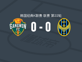 江原0-0仁川联，双方互有攻守