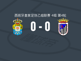 拉斯帕尔马斯竞技0-0巴达霍斯，双方破门乏术