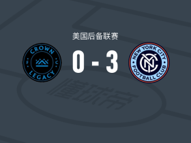 纽约城B队3-0大胜皇冠传统，库珀-弗莱克斯点射、Adonis Campos破门