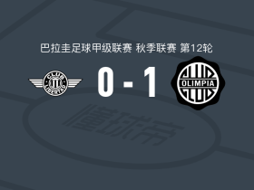 奥林匹亚1-0亚松森自由取巴拉甲4连胜，佛朗哥-阿方索一锤定音